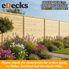 Contemporary Fence Panel Multiple Sizes Pressure Treated Top Quality Cheap