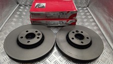 Set 2 dischi freno anteriori rivestiti UV BREMBO 09.B025.11 328mm adatti a VOLVO XC60 I 156