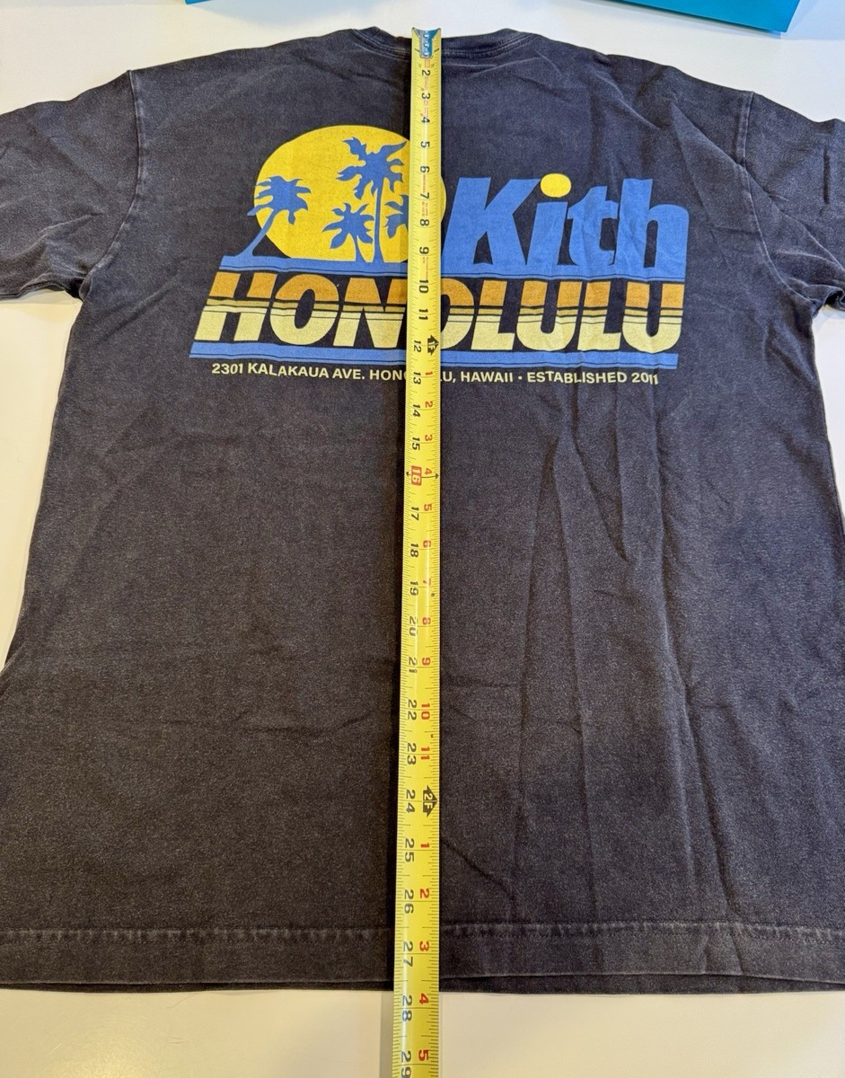 Kith Hawaii Honolulu Exclusive Palm Logo Vintage Tee XS Washed