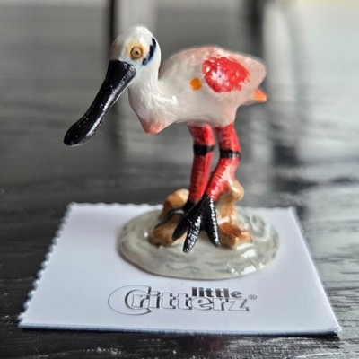LITTLE CRITTERZ Bird Roseate Spoonbill ''Ajaja'' Mini Figurine New FREE SHIP LC526