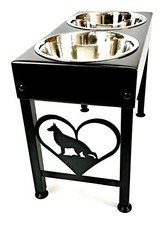Elevated Dog Feeder Stand Gourmet Dog Treats 16" Tall Made in USA