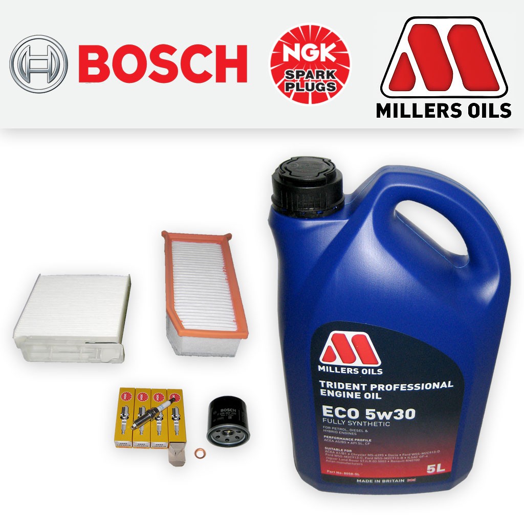 SERVICE KIT for DACIA DUSTER 1.6 SCE 115 H4M OIL AIR CABIN FILTER PLUGS +OIL