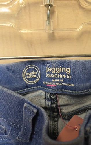 Wonder Nation Girl's Size 4/5 Blue Jeans - Picture 3 of 3