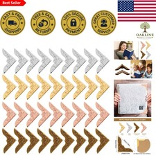 High-Quality Metal Corner Protectors - Vintage Design, 80 Pcs for DIY Projects