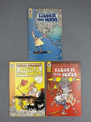 Sergio Aragonés Louder Than Words #1, 3 & 6~Dark Horse Comics~In Good Condition