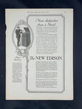 Magazine Ad - 1916 - Edison Phonograph - Orange, NJ - Albert Spalding