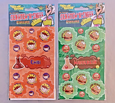 2x Sealed Dr Stinky's Scratch n Sniff Stickers CHILI  HAMBURGER 4x Sheets