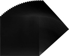 25 12" Record Jackets - Glossy Black Vinyl LP Replacement Album Covers 12JWBK