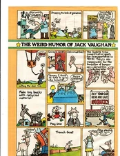1981 Print Illustration The Weird Humor of Jack Vaughan Comic Cartoon Goat