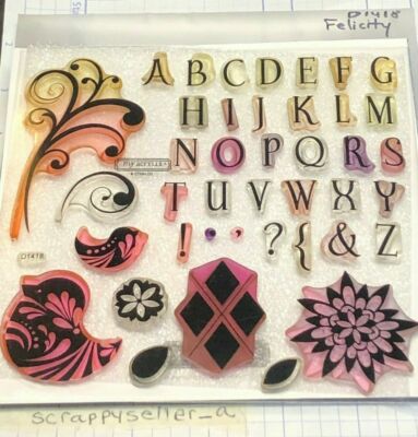 CLOSE TO MY HEART CTMH Rubber Stamp D1418 FELICITY ALPHABET