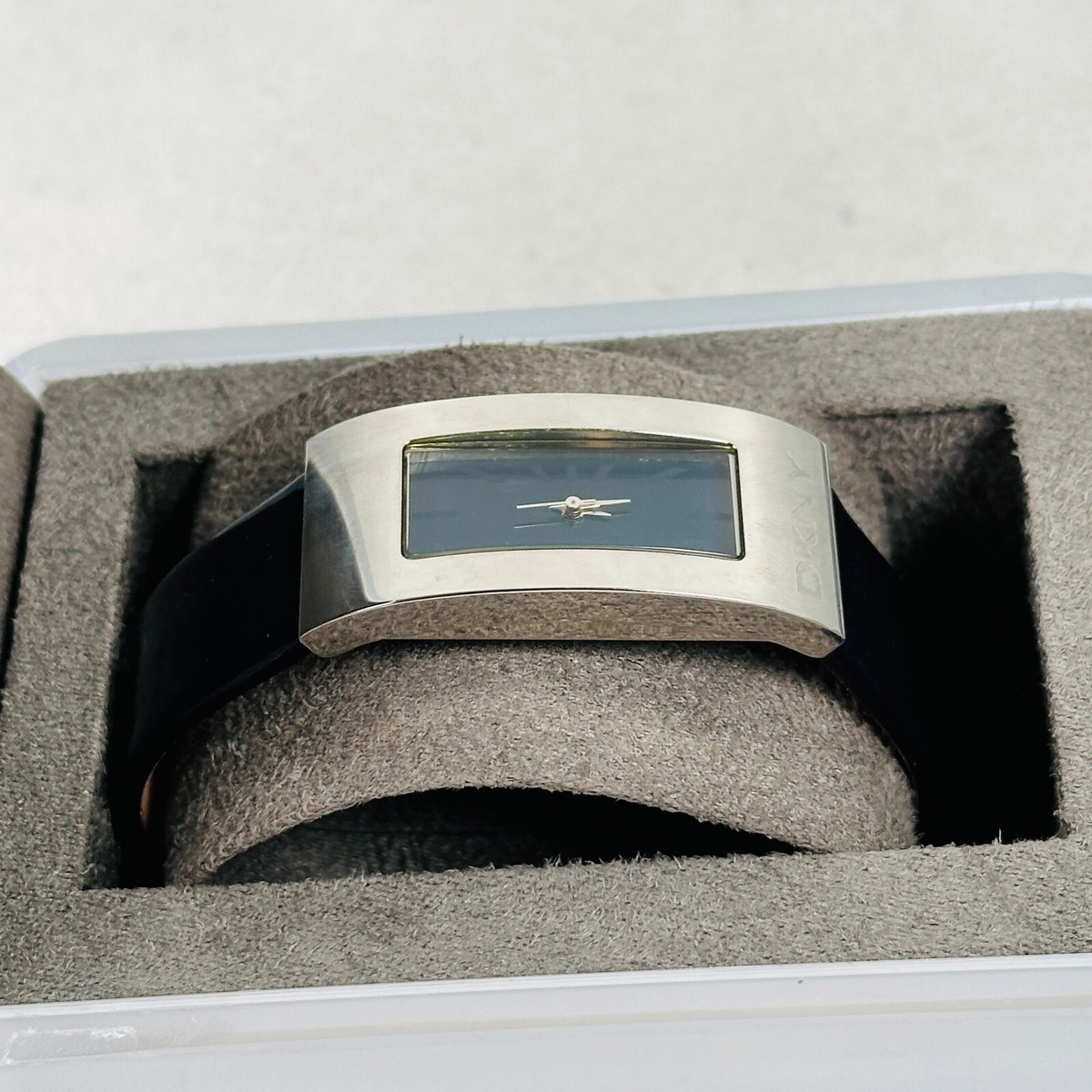 DKNY Watch Womens 21mm Rectangular Modern Blue Patent 