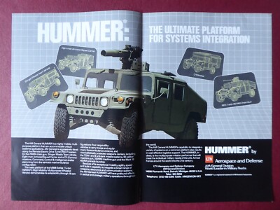 4/1984 PUB LTV AEROSPACE DEFENSE M998 HUMMER TOW MISSILE AM GENERAL ...