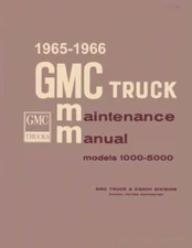 1965 1966 GMC Truck Shop Service Repair Manual Book Engine Drivetrain Electrical