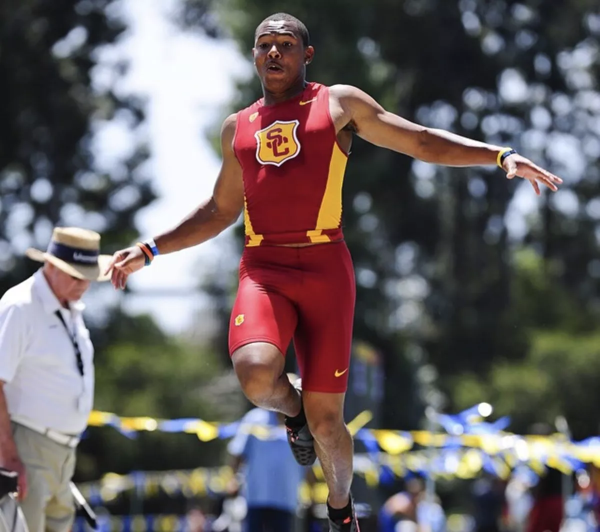 Mens USC Trojans Track Field Nike Pro Elite Compression Running