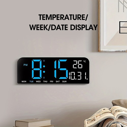 LED Large Digital Dual Alarm Clock Temperature Date Time Desktop Wall Clock AU - Picture 5 of 16