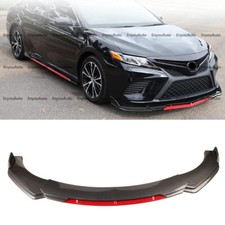 For Toyota Camry Universal Front Bumper Lip Spoiler Splitter Carbon Fiber Red For Toyota Camry Universal Front Bumper Lip Spoiler Splitter Carbon Fiber Red