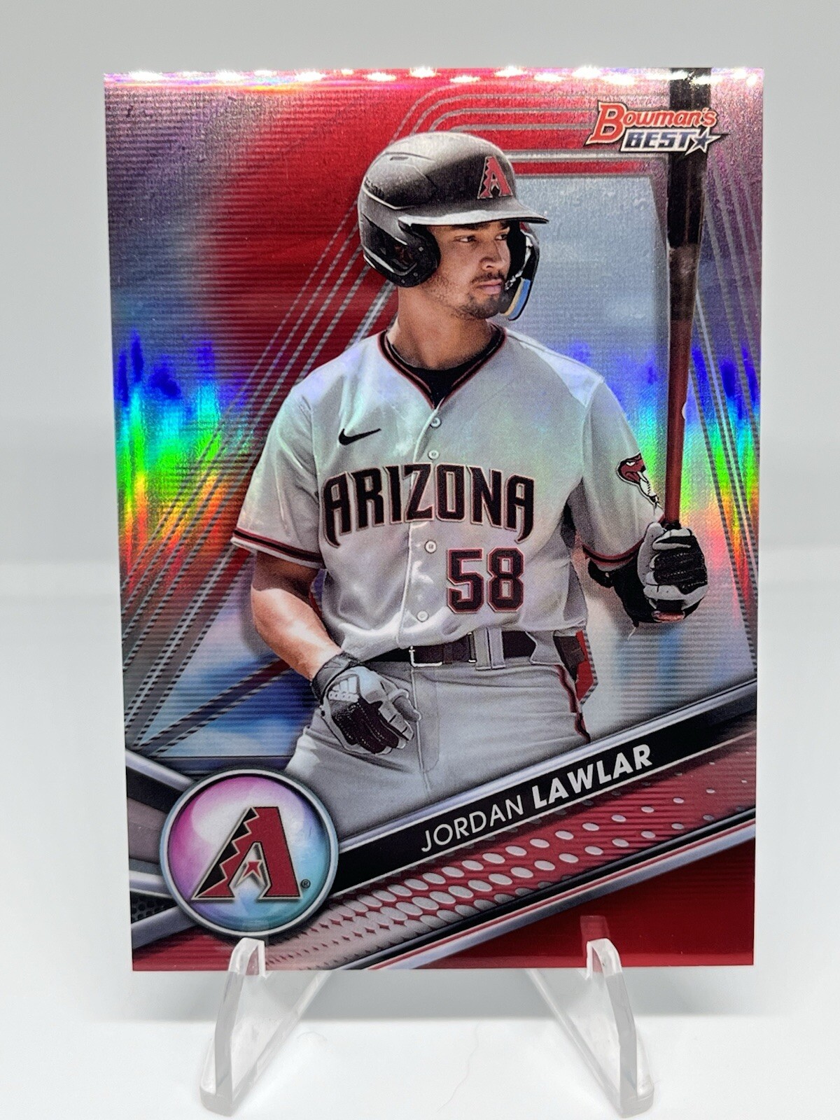 JORDAN LAWLAR- 2022 Bowman's Best - Top Prospects Red Refractor /10