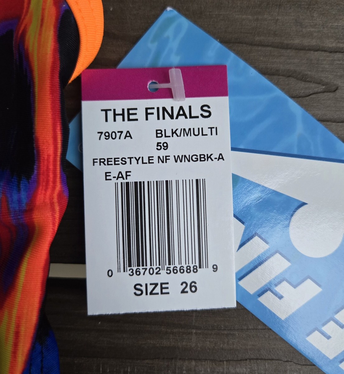 The Finals Women 1pc Freestyle Swimsuit Wing Back Rainbow - Size