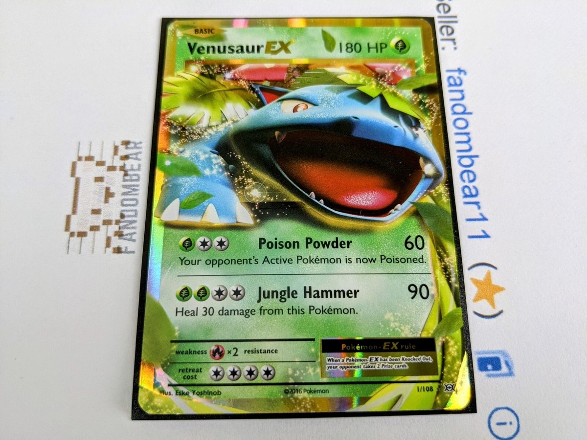 Venusaur EX ULTRA RARE card 1/108 XY Evolutions Pokemon TCG 2016