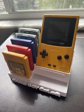 Gameboy Color Display Stand! Holds 5 Cartridges & System! Made in USA
