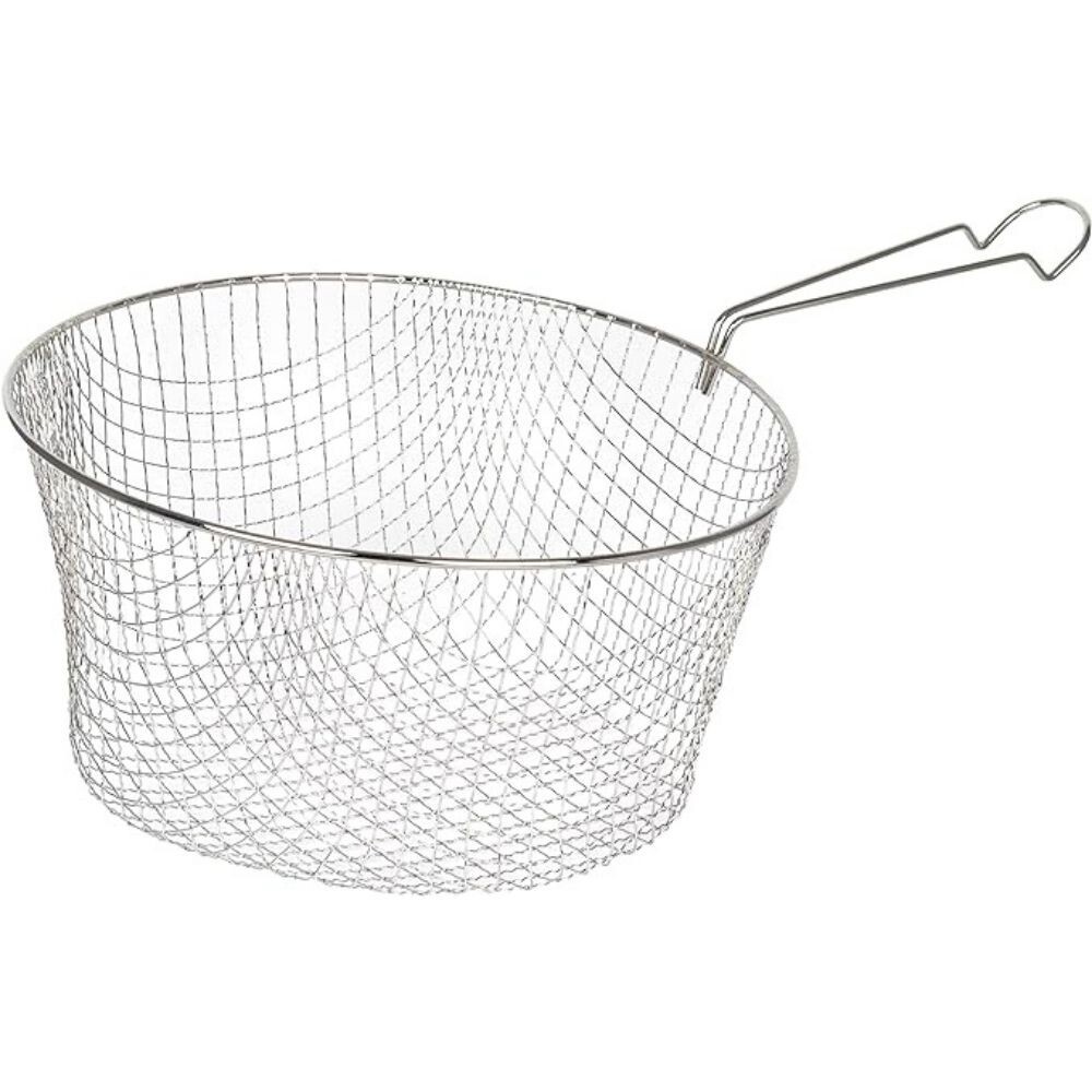 Chip Pan NonStick Fryer Basket Aluminium Frying Saucepan with Lid