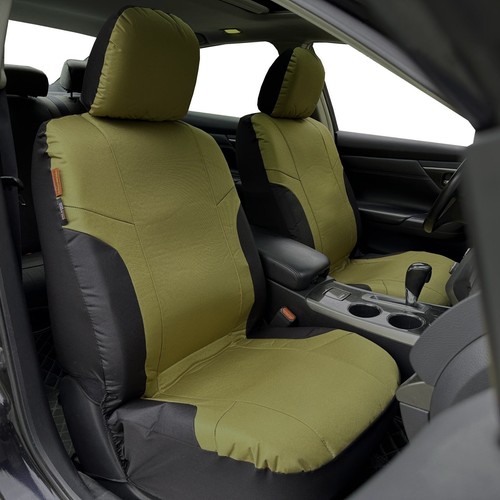 Cat CozyBlend Car Seat Covers, Olive Green Heather - Premium Jersey