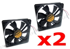 2 PCS:  PRO X-LARGE CAR AMPLIFIER AMP COOLING FAN AUDIO HEAT CONTROL 6 INCHES