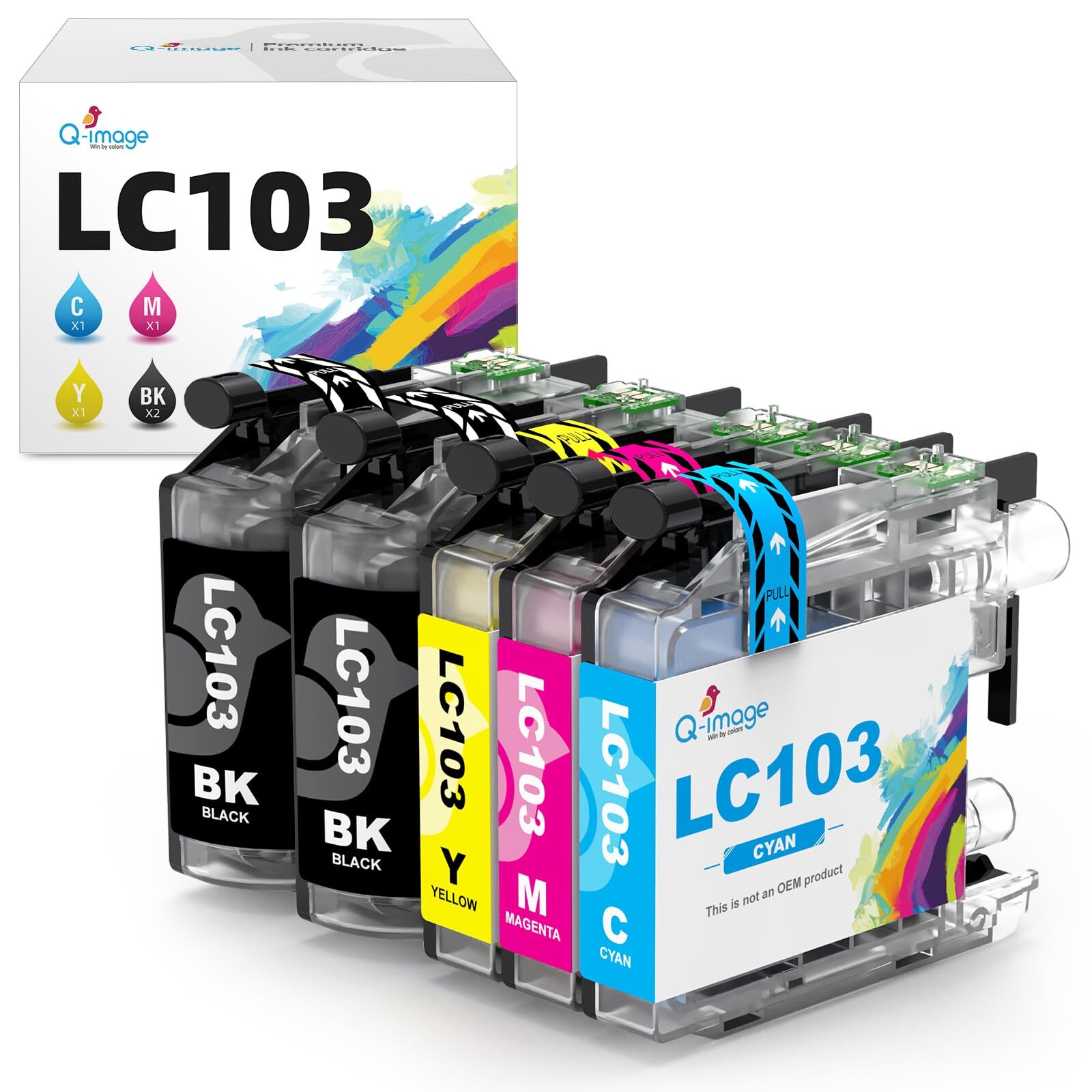 LC103XL Ink cartridges High Yield for Brother LC103 XL LC101 Work with Brothe...-image