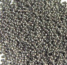 11/0 Preciosa Glass Seed Beads Chrome 24gm tube