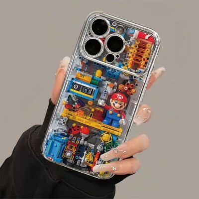 For iPhone 16 15 Pro Max 14 Plus 13 12 11 New Mario Novelty Phone Cover Case