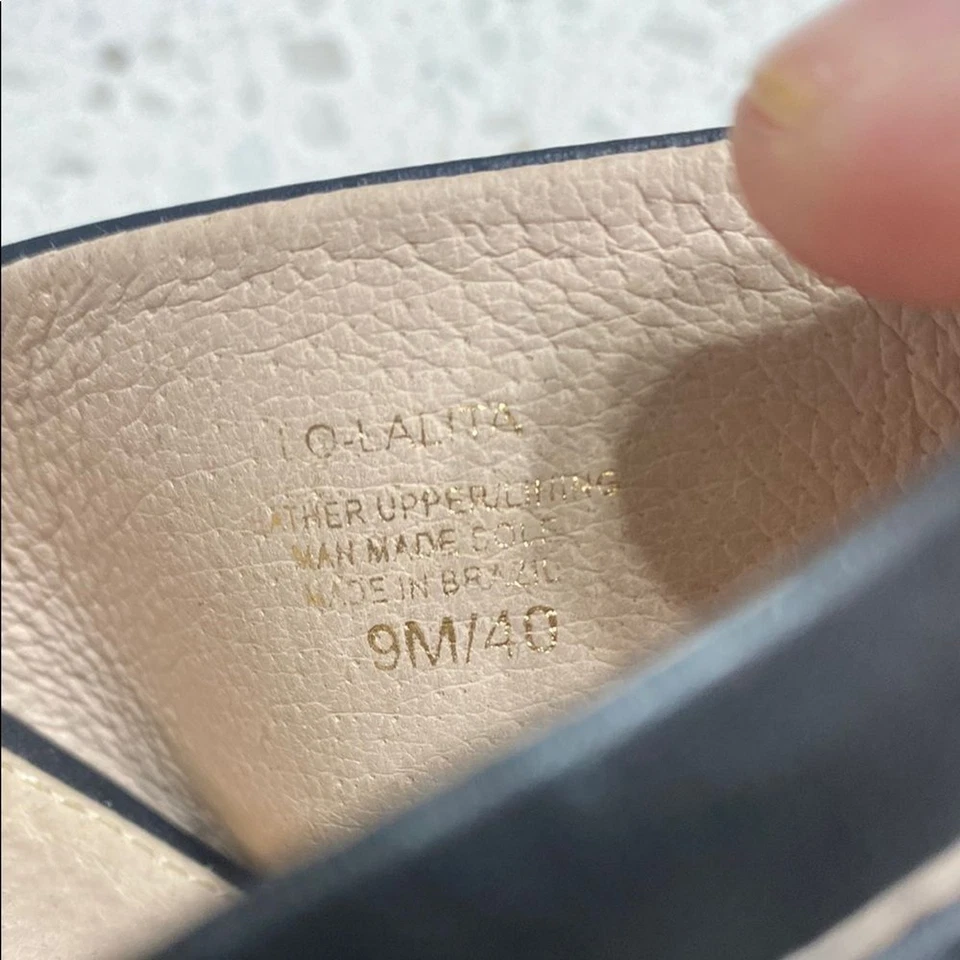 Sandalias Louise Et Cie Negras TALLA 9/40 tono dorado hebilla madera piedra detalles boho lux Foto 3 de 4