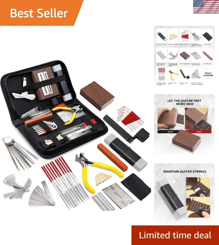 45-Piece Guitar Repair Tool Kit for Acoustic & Electric Instruments - Gift Idea