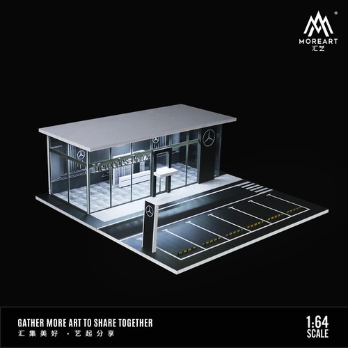 Diorama 1:64 Car Garage Model LED City Car Showroom Scene Display Building Model - Picture 43 of 102