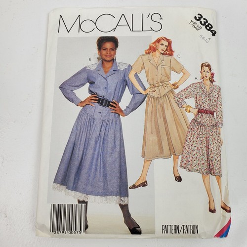 Vintage McCall's 3384 Sewing Pattern Miss J Femme A 6 8 10 Dress eBay