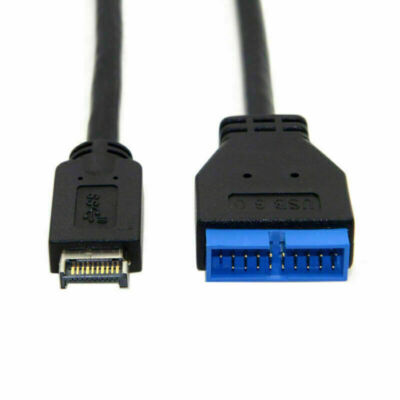 Jimier USB 3.1 Front Panel Header to USB 3.0 20Pin Header Extension Cable 20cm