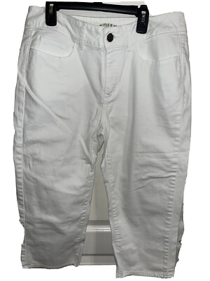 Lee Rider White Capris Pockets Knee Length Woman's Size 10 Slim