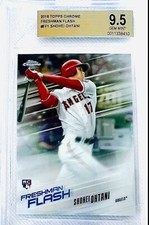 2018 Topps Chrome Shohei Ohtani RC Freshman Flash Refr. Rookie Card BGS 9.5 💎