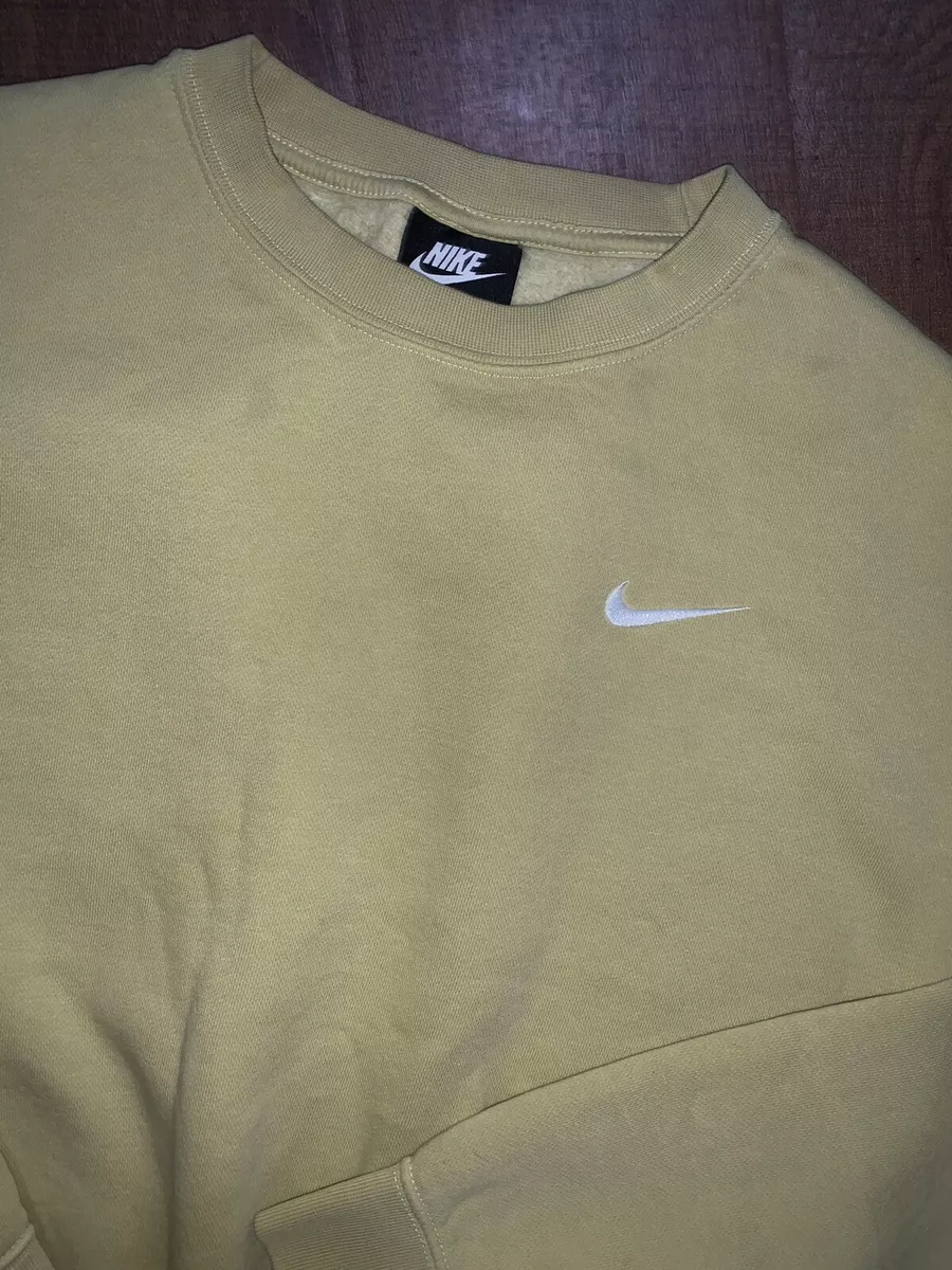 Nike yellow crop sweatshirt new arrivals