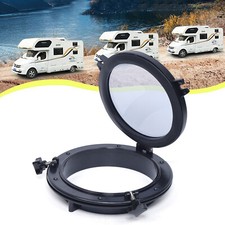 Round Porthole Window For Vans - Dark  Tint, Tempered Glass Auto Black 8" NEW UK