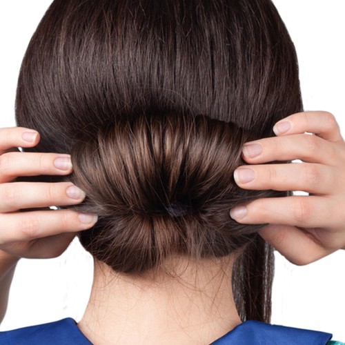 Women's Hair Styling Bun Maker Donut Former Twist Magic DIY Tool, Light Brown - Picture 3 of 7