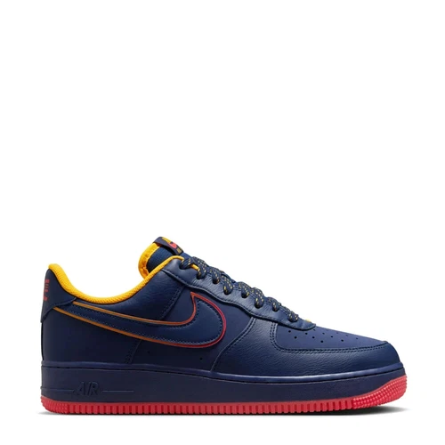 Mens NIKE Air Force 1 Low 07 LV8 HV5752-410 Midnight Navy/Blue Void/Lt Crimson