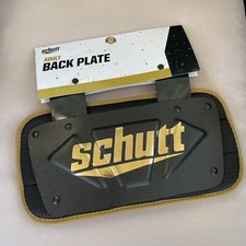 Schutt Varsity Black  Gold Chrome Football Back Plate Adult No Hardware NWT
