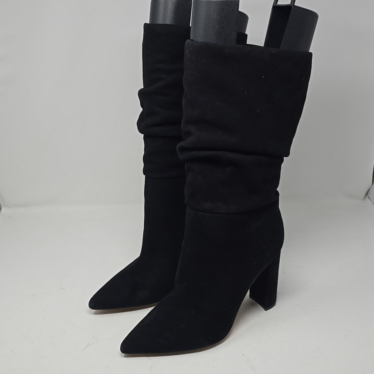 Galley Marc Fisher Slouchy Boots Marc Fisher Slouch Suede Women’s Boots,  Size10M, Block Heels, Pointy Toe