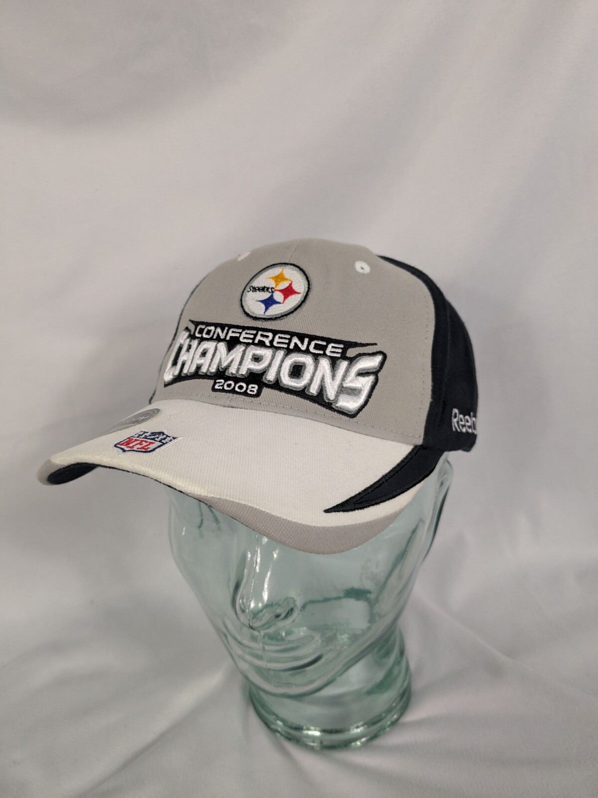 2008 Reebok Pittsburgh Steelers NFL Conference Champions Strapback Cap Hat