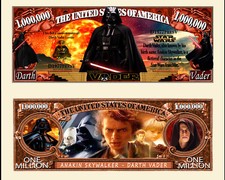OUR DARTH VADER STAR WARS DOLLAR BILL (2 Bills)