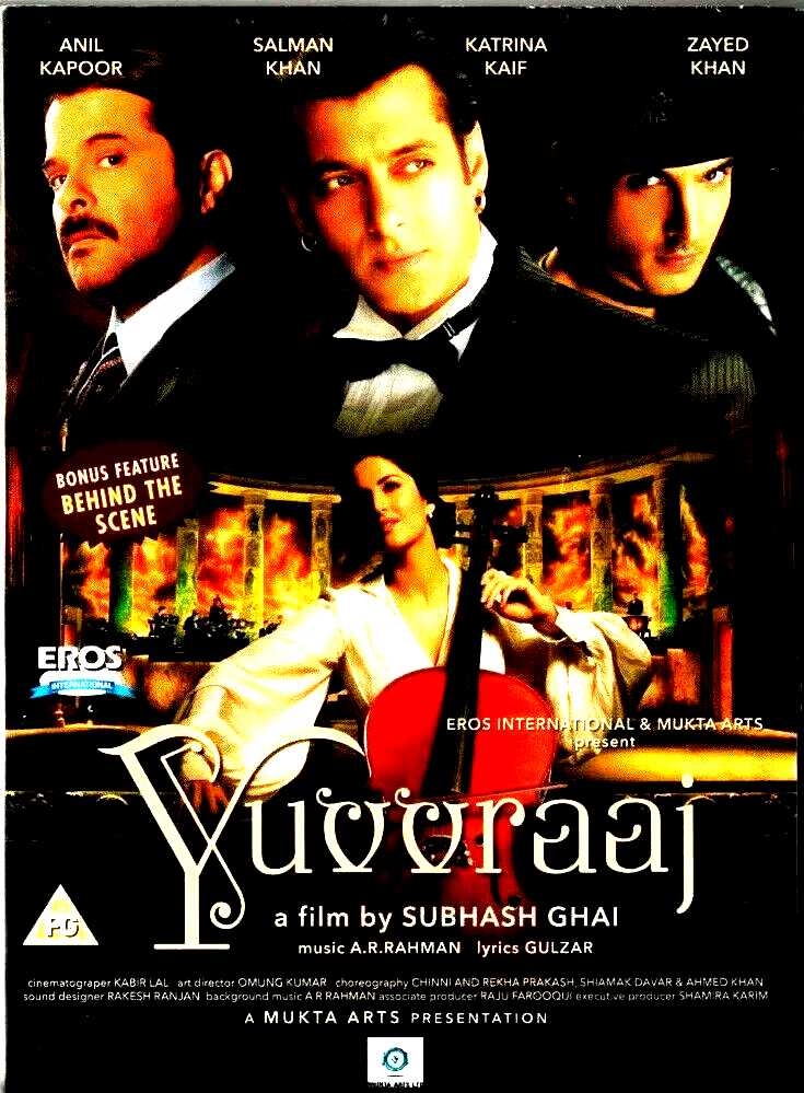 YUVVRAAJ - SALMAN KHAN, KATRINA KAIF - NEW EROS BOLLYWOOD DVD -ENGLISH SUBTITLES