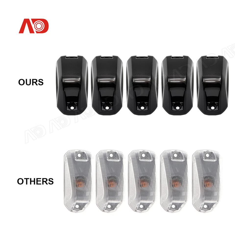 5PCS For 2014-2023 Ram ProMaster 1500 2500 3500 Cab Roof Running Lights Housing  - Imagem 4 de 4