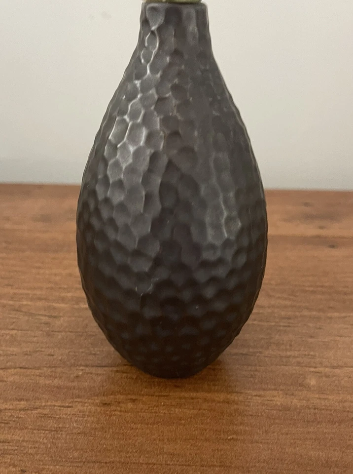 Jarrón Neo-Noir vintage de diseño cian 5 1/2” H florero Bud/hierba diseño moderno/boho Foto 2 de 4