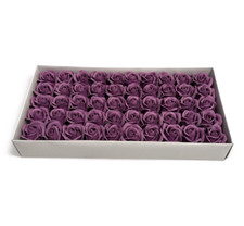 Soap Roses for Creating Bouquets 50PCS Deep Purple