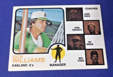 1973 topps DICK WILLIAMS  brown TREES BACKGROUND NRMT #179 VARIATION WELL CENTER